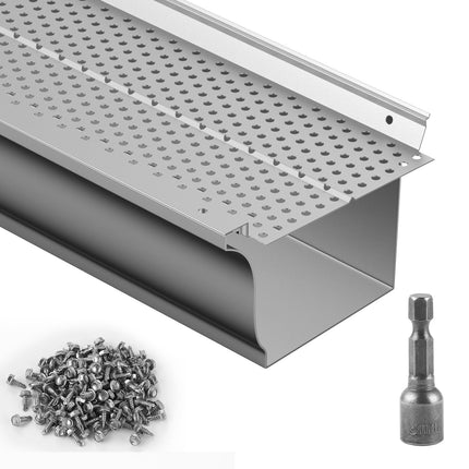 Gutter Guards, 5-Inch Aluminum Covers, 104 Ft, 26-Pack