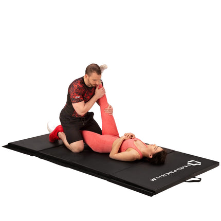 Gymnastic Foldable Mattress, 2400x1200mm, Black