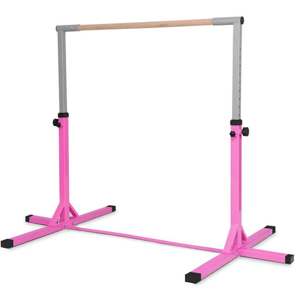 Turnen Turnreck, Höhenverstellbares Turnreck, Belastbares Reck, Rosa/Blau-Pink