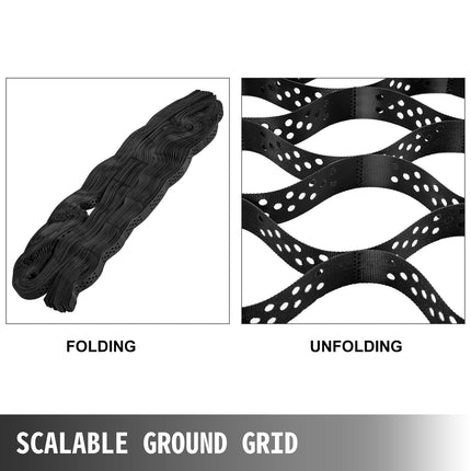 HDPE Geocell Ground Grid 9x17 Ft, 2 In for Gravel