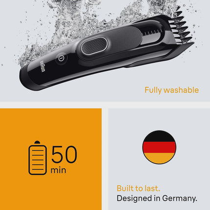 Hair Clipper with 9 Length Settings and 2 Styling Tools