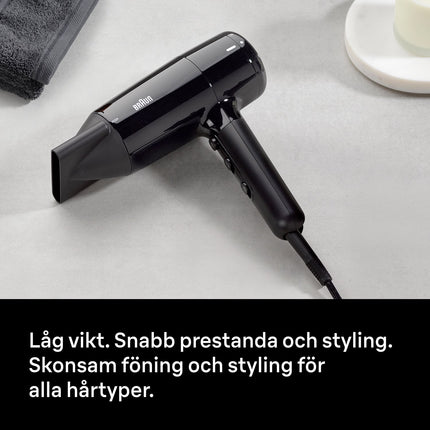 Hair Dryer 2000W, 3 Heat 2 Speed, Cool Shot, 2 Attachments