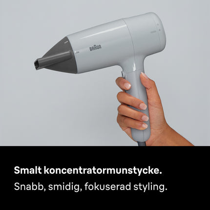 Fén na vlasy 2100W, 3 teploty 2 rychlosti, studený vzduch, 2 nástavce