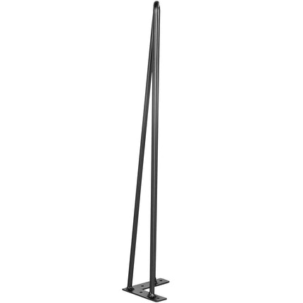 Hairpin Table Legs, 18 Inch Black Set of 4, 3-Rod
