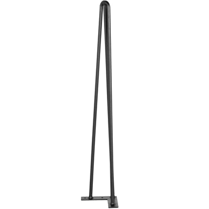 Hairpin Table Legs, 20 Inch Black 4-Pack, 3-Rod Steel