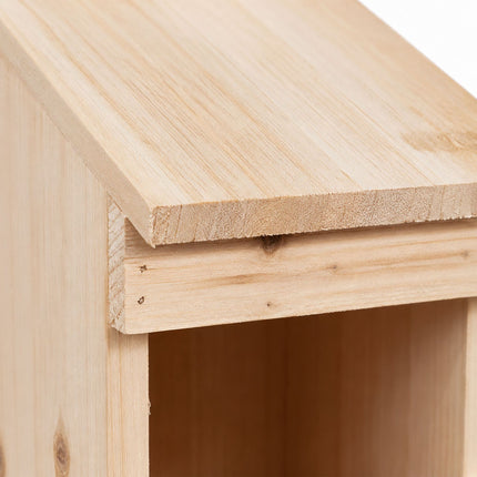 Half-Cave Nest Box Set of 2 for Niche Nesters, Untreated Fir Wood