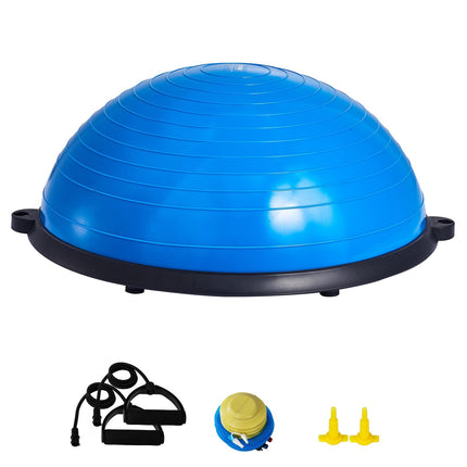 Half Exercise Ball Balance Trainer, 23-Inch, Bands, Pump