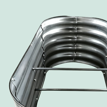 Halbrunde Hochbeet aus verzinktem Metall