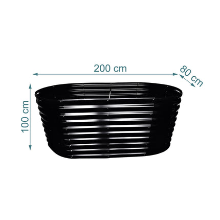 Half-Round Galvanized Metal Raised Garden Bed