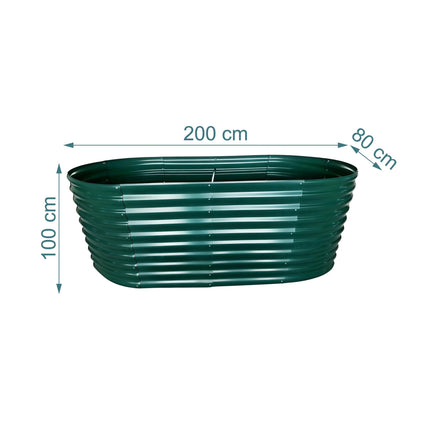 Half-Round Galvanized Metal Raised Garden Bed