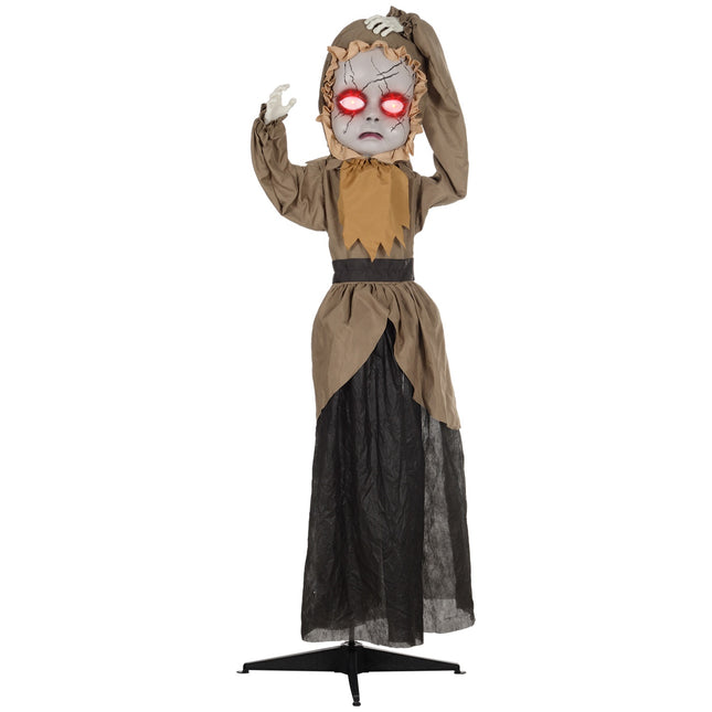 Halloween Animatronic Prop, Jumping Head, Red Eyes