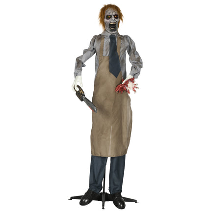 Halloween Chainsaw Killer Prop with Motion and Sound, 1.7m