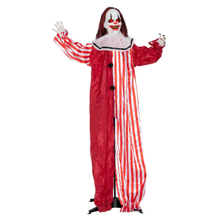Halloween-Clown-Deko, 165 cm, LED-Lichter, Soundeffekte