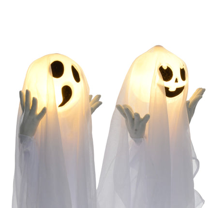 Halloween Dekoration – 3 Leuchtgeister, Bewegungssensor, 54x10x60 cm