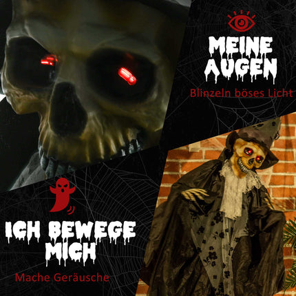 Halloween Ghost Groom with Sound & Light Effects, 189 cm