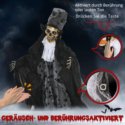 Halloween Ghost Groom with Sound & Light Effects, 189 cm
