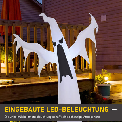 Halloween Inflatable Ghost with LED Lights, 1.8m Tall