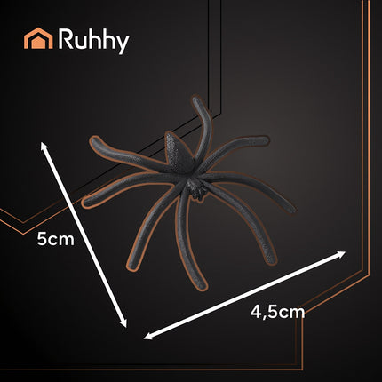 Halloween Spider Web with 2 Spiders, Stretchable, White