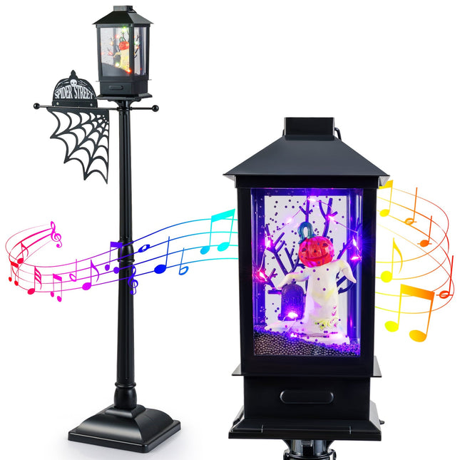 Halloween Street Lamp with 6-Color LEDs & Music, 155 cm