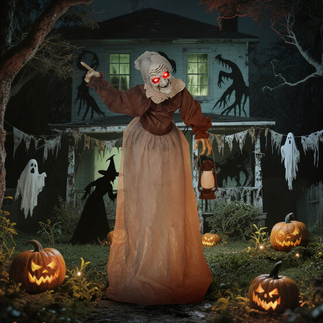 Halloween Witch Decoration, 150 cm, LED Lights, Sound