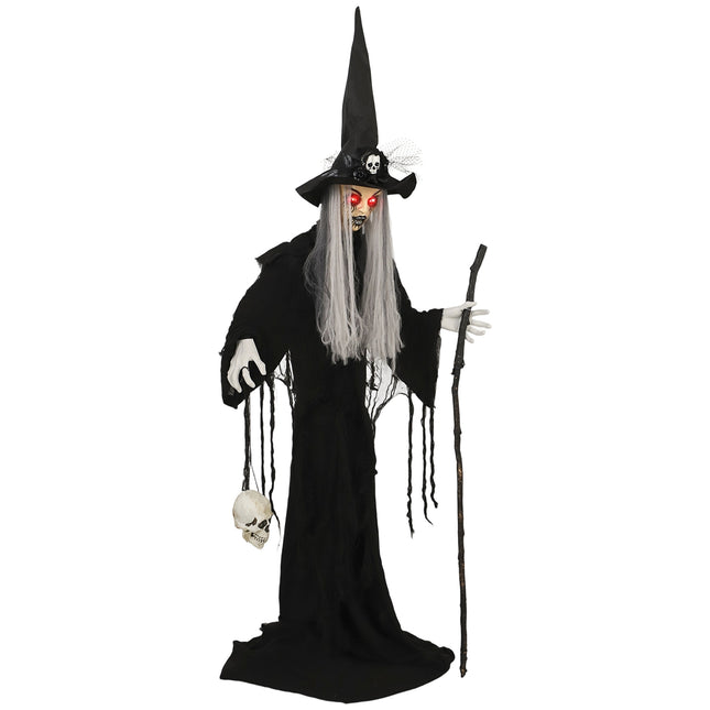 Halloween Witch Decoration, 170 cm, LED Lights, Sound