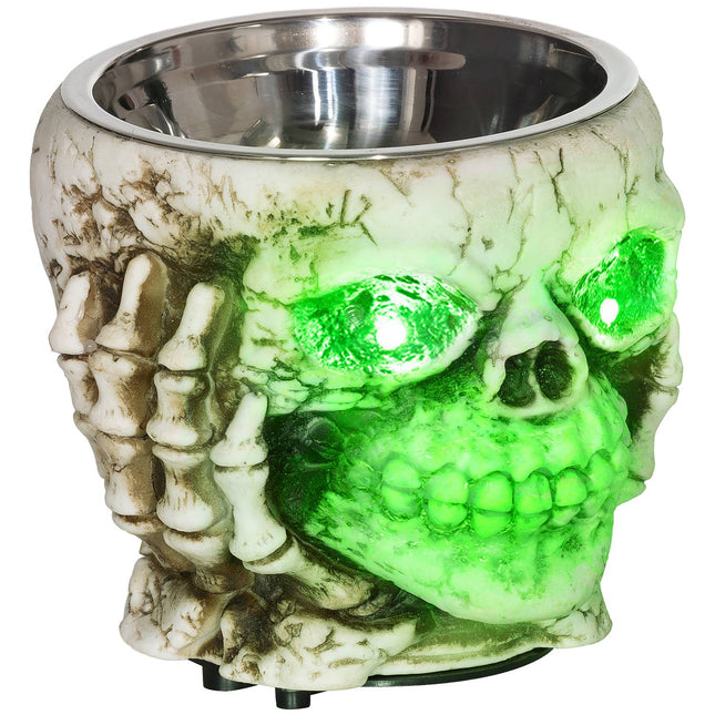 Halloween Skeleton Decoration with Light & Sound, Ø16cm Steel