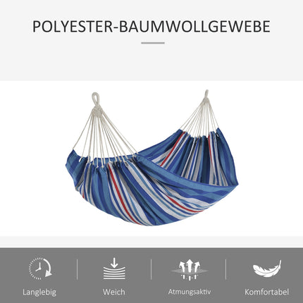Outdoor-Hängematte aus Baumwolle, 310 x 150 cm, 180 kg Tragkraft