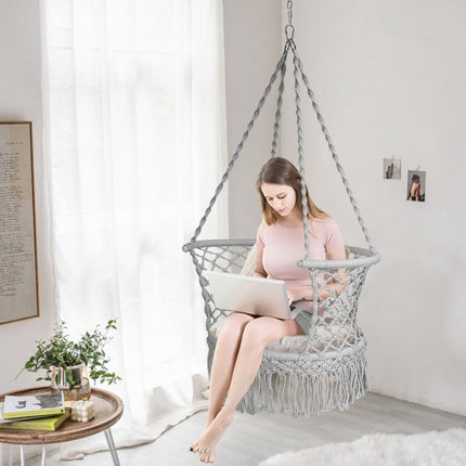 Hammock Swing Chair, Foldable, 160kg, Gray