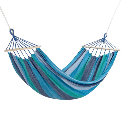Hammock with 70cm Wooden Beam & Metal Holder, Blue