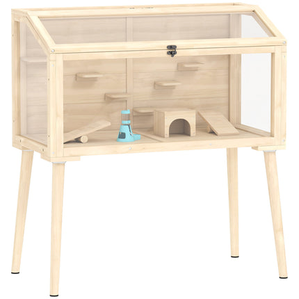 Hamsterkäfig mit Zubehör, 110x52x101 cm, Holz/Kunststoff