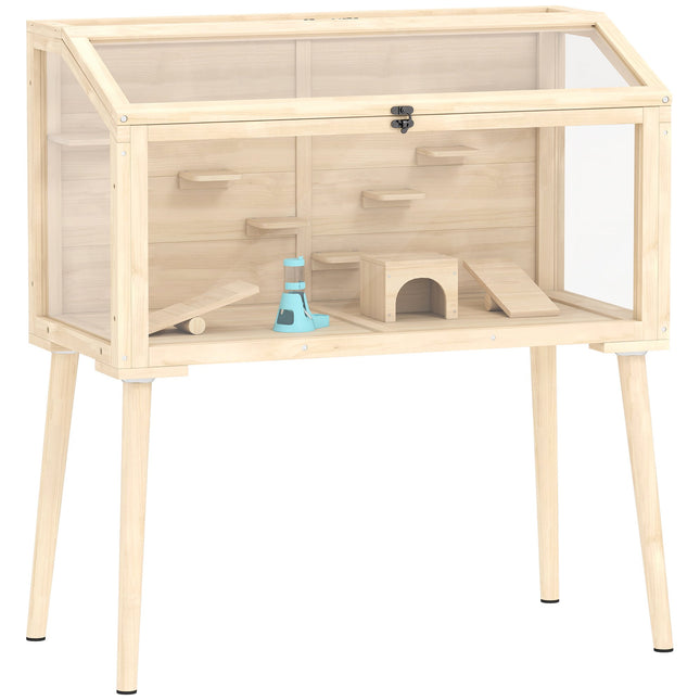 Hamster Cage with Accessories, 110x52x101 cm, Wood/Plastic