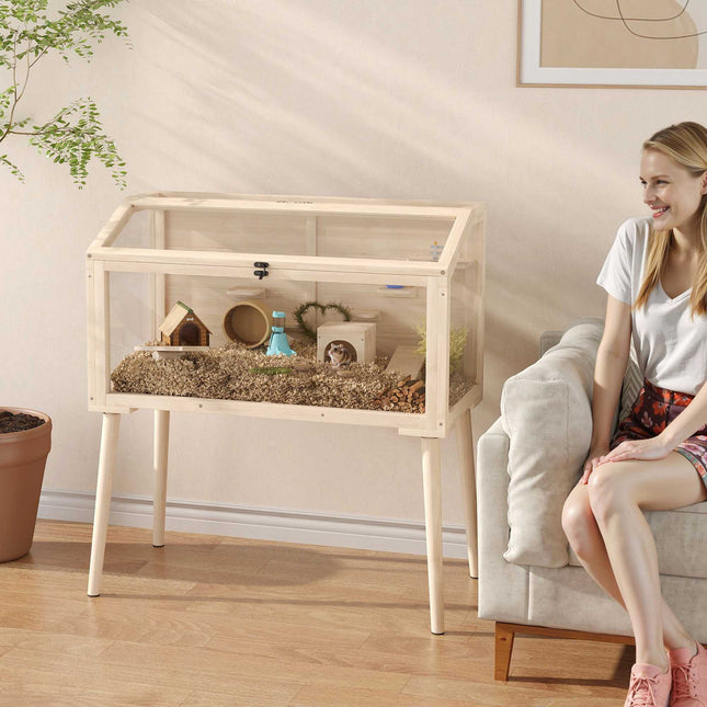 Hamster Cage with Accessories, 110x52x101 cm, Wood/Plastic