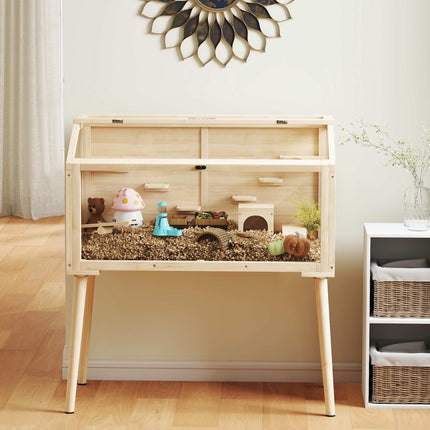 Hamsterkäfig mit Zubehör, 110x52x101 cm, Holz/Kunststoff