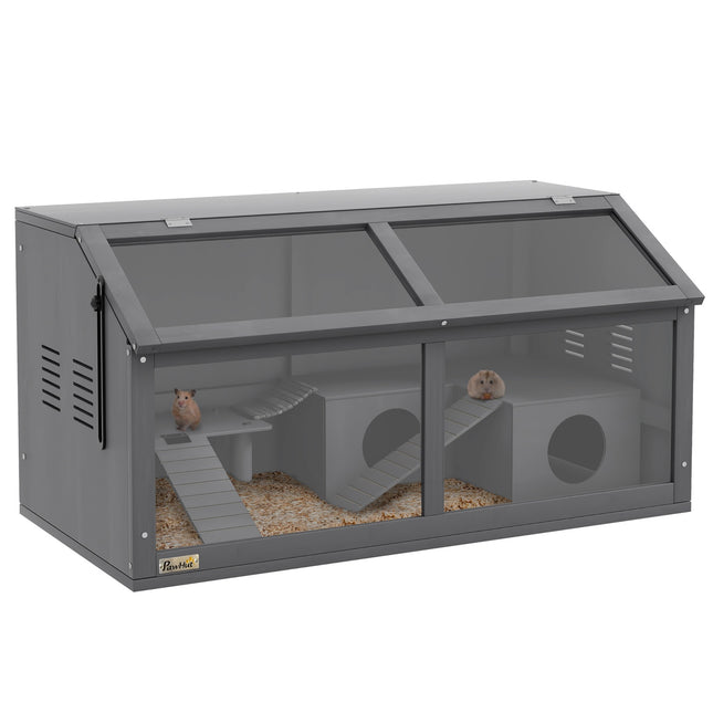 Hamster Cage with Bridge, Hut, and Platform, 85x45x44 cm