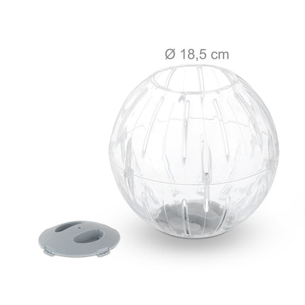Balle pour hamster avec couvercle gris