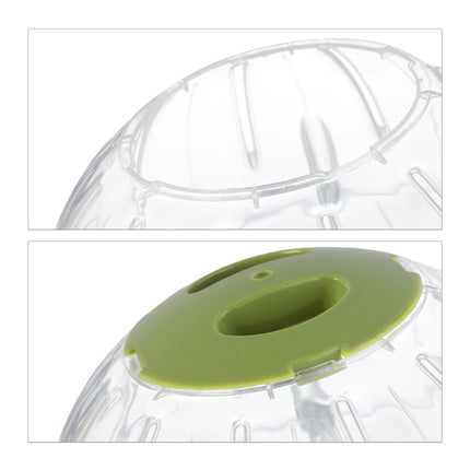 Balle pour hamster avec couvercle vert