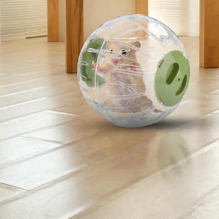 Balle pour hamster avec couvercle vert
