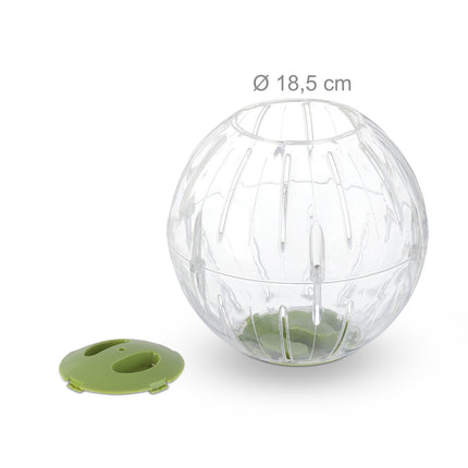 Balle pour hamster avec couvercle vert