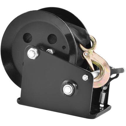 Hand Winch 1600 lb, 33 ft Strap, Two-Way Ratchet