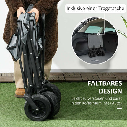 Collapsible trolley with cooler bag, 120 kg capacity