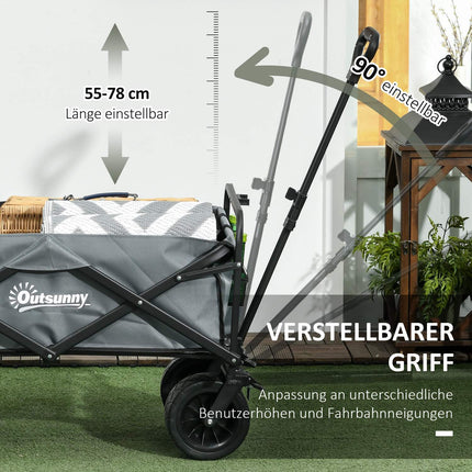 Collapsible trolley with cooler bag, 120 kg capacity
