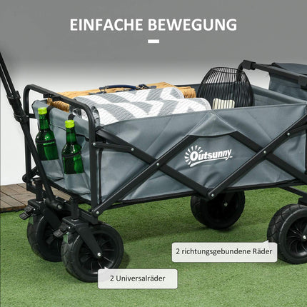 Collapsible trolley with cooler bag, 120 kg capacity