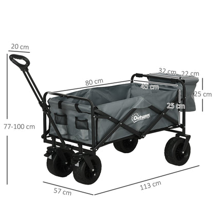 Collapsible trolley with cooler bag, 120 kg capacity