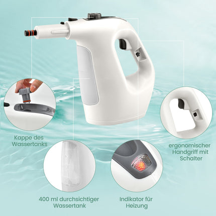 Dampfreiniger, Handgerät, 1400W, 400ml Tank
