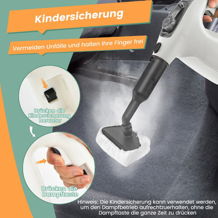 Dampfreiniger, Handgerät, 1400W, 400ml Tank