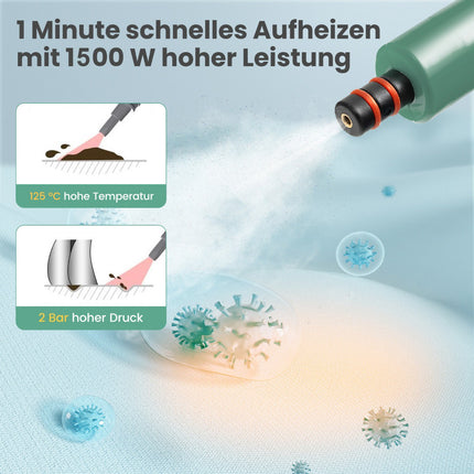 Handdampfreiniger, 1400W, 400ml, 14-teiliges Set