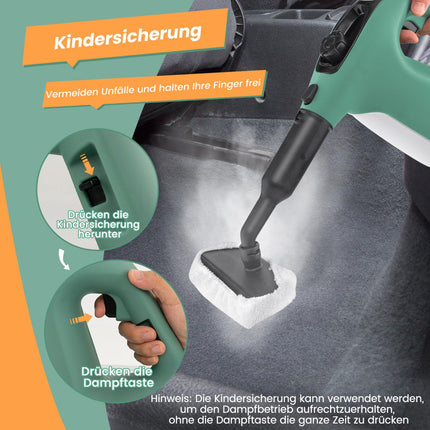 Handdampfreiniger, 1400W, 400ml, 14-teiliges Set
