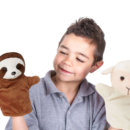 Marionnettes à main avec des animaux pour enfants