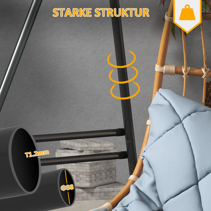 Stahl für Hängesessel, 150 kg Tragkraft, für innen und außen