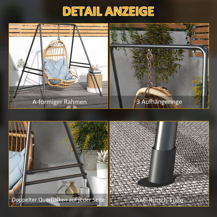 Stahl für Hängesessel, 150 kg Tragkraft, für innen und außen